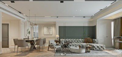 简欧客餐厅3D模型下载